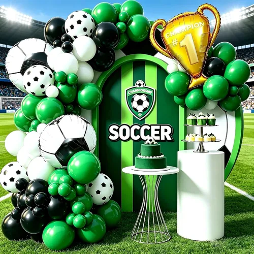 Miniatura 18 de Kit de guirnalda de arco de globos de baloncesto, 103 globos de fiesta de baloncesto, guirnalda de globos naranja y negro para niños y niñas