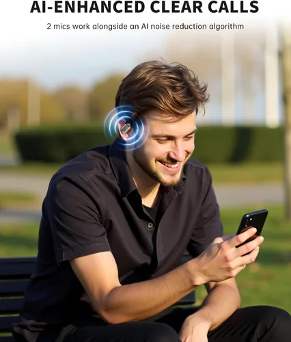 Miniatura 9 de Auriculares de oreja abierta, auriculares sobre la oreja con ganchos para los oídos, auriculares Bluetooth inalámbricos verdaderos con micrófono