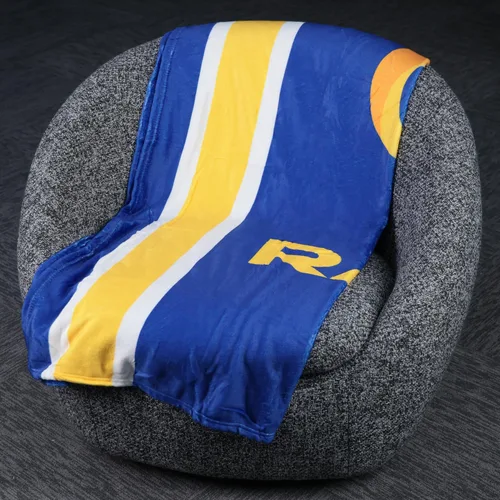 Miniatura 4 de FOCO NFL Manta suave de felpa con micro raschel, 50 x 60 Los Angeles Rams