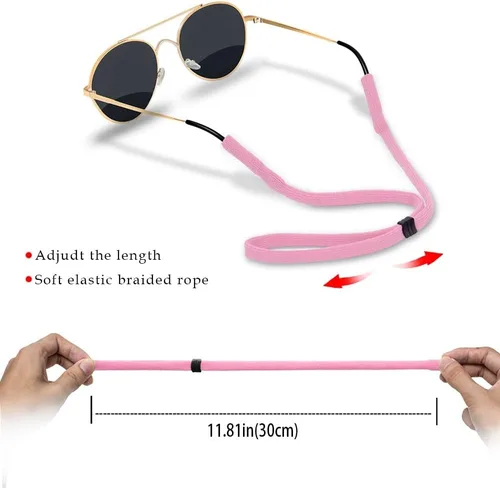 Miniatura 2 de Correa de gafas (2 piezas) Correa de gafas deportivas Retenedor ajustable de gafas de sol para hombres mujeres