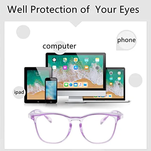 Miniatura 4 de Gafas de seguridad para hombres, mujeres, enfermeras, antivaho y a la moda, cómodas, con escudos laterales, protección ocular para adultos Púrpura