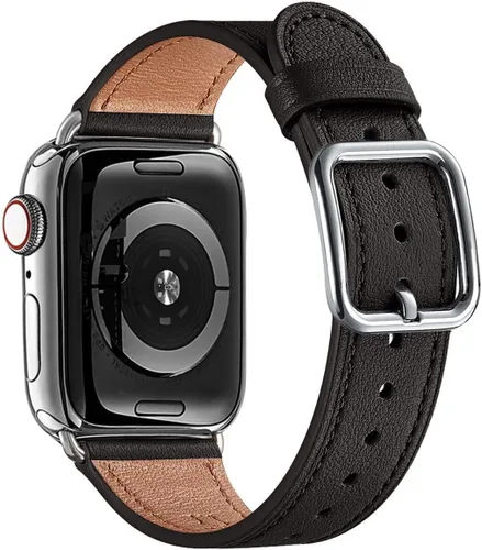 Miniatura 10 de MNBVCXZ Correas de cuero compatibles con Apple Watch para mujeres, correa de repuesto genuina para iWatch Series 11 10 9 8 7 6 5 4 3 2 1 SE 3 SE 2