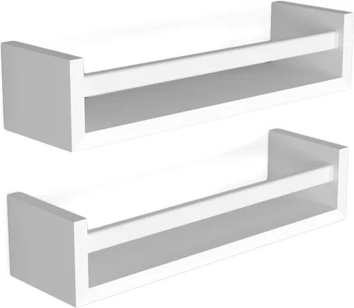 Miniatura 7 de You Have Space Elba - Estantes flotantes para decoración de habitación de niños, estantes de guardería para pared, estantería, color blanco, juego