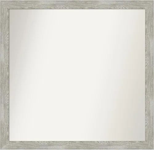 Miniatura 195 de Amanti Art Espejo de baño gris para sobre el fregadero, 31 x 48 pulgadas, espejo de tocador rectangular estrecho de color gris, marco de madera