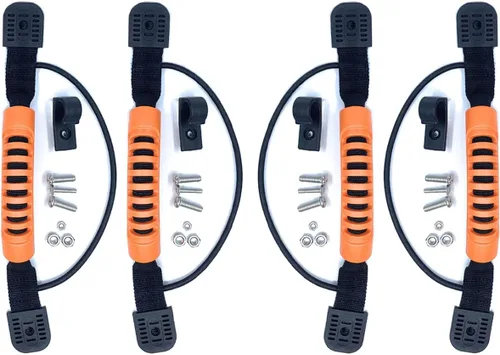 Miniatura 6 de Asas de transporte para kayak, canoa y barco, asas de transporte con tornillos para kayak oceánico, emoción, kayaks, equipaje negro 4