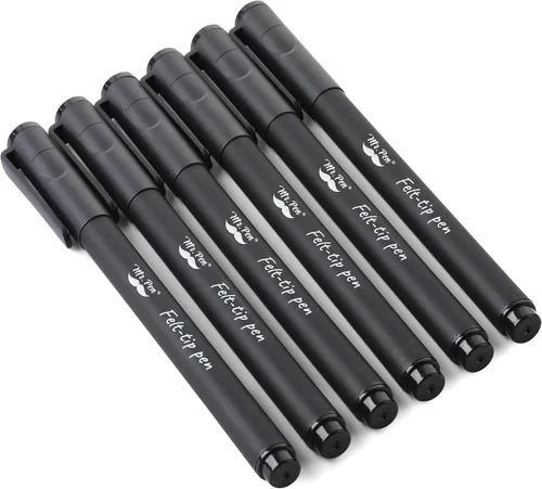 Miniatura 7 de Mr. Pen - Bolígrafos de punta de fieltro negra, punta fina, paquete de 6, secado rápido, sin manchas, bolígrafos de diario bíblico que no se