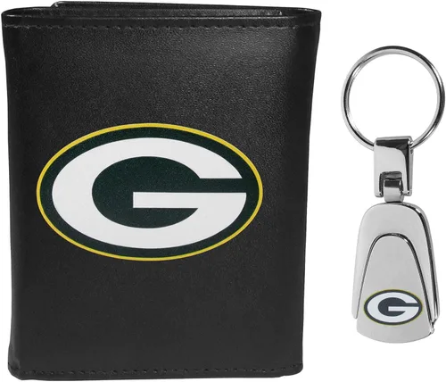 Miniatura 18 de Siskiyou Sports NFL unisex Tri-fold Wallet & Steel Key Chain