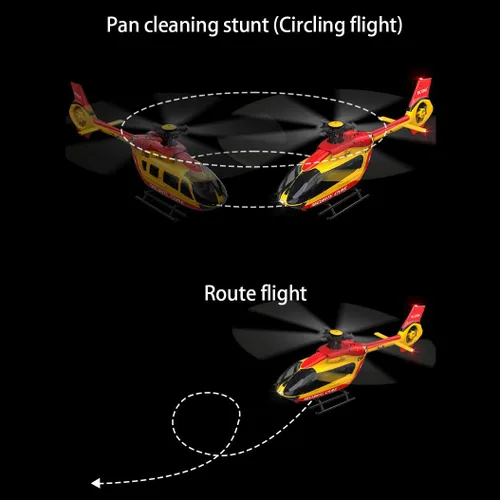 Miniatura 7 de C190 H145 6CH Helicóptero de control remoto avión para adultos principiantes RC Heli solo rotor sin altitudes mantener la altitud/posicionamiento