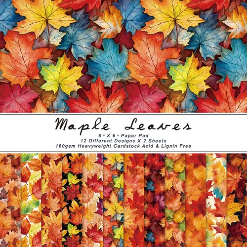 Miniatura 14 de YASMEN Bloc de papel para álbum de recortes de Navidad, 6 x 6 pulgadas, cartulina de una sola cara para hacer tarjetas, diarios, planificador