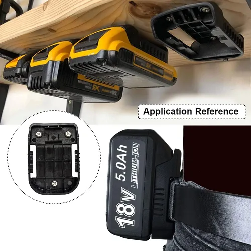 Miniatura 6 de Paquete de 5 estantes de almacenamiento de pared para baterías, soporte de batería compatible con Makita 18 V/para Bosch 18 V Li-ion