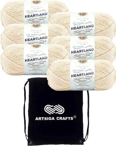 Miniatura 58 de Lion Brand Heartland Capitol Reef 136-140 (3 cadejos - mismo lote de tinte) Hilo estambre medio #4 acrílico para crochet y tejer con bolsa