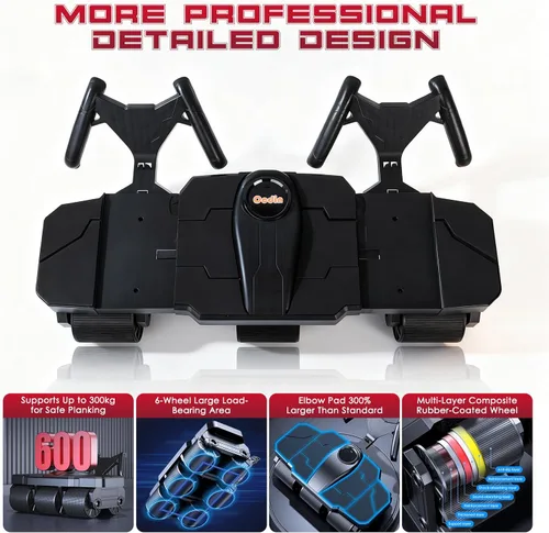 Miniatura 5 de Partner Ab Roller Wheel- Entrenador de núcleo para dos personas, equipo estable de gimnasio en casa para parejas para fortalecer los músculos