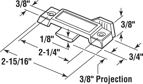 Miniatura 2 de Prime-Line Products F 2590 – Traba de seguridad para vidrio, F 2589 Negro mate