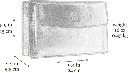 Miniatura 6 de Bolso organizador de cuero para hombre, bolso de muñeca, hecho a mano en Italia, resistente al tiempo