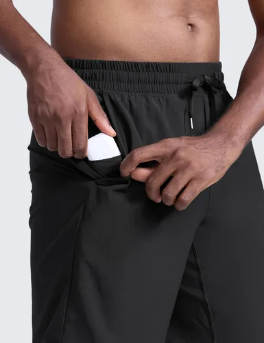 Miniatura 5 de CRZ YOGA Pantalones cortos de entrenamiento sin forro para hombre, 9 pulgadas, secado rápido, para correr, deportes, atletismo, gimnasio
