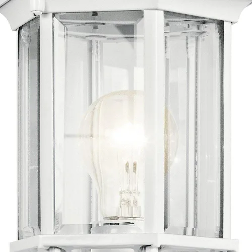 Miniatura 4 de Kichler Chesapeake - Lámpara de pared para exteriores de 17 pulgadas en color blanco, 1 luz exterior para porche, aplique de pared costero