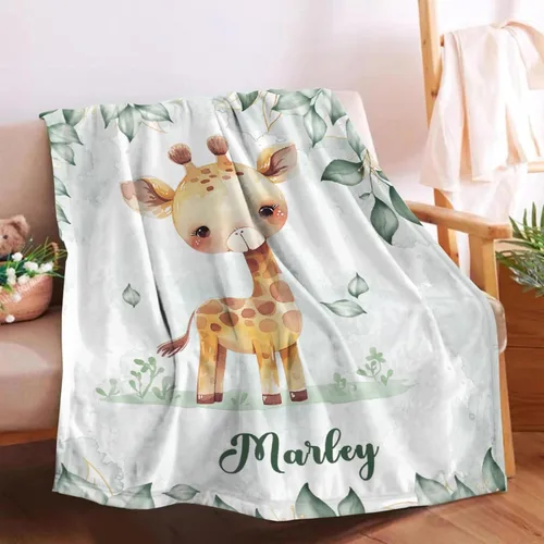 Miniatura 13 de Manta de bebé personalizada para niñas y niños pequeños, recién nacidos, regalos personalizados de vaca floral con nombre y texto, 40 x 30 pulgadas