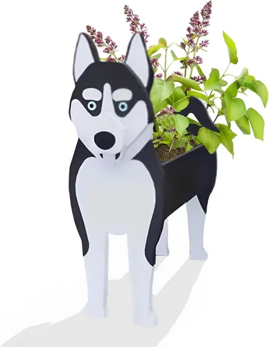Miniatura 9 de Macetero de flores para perros, regalos para mujeres, bonitas macetas de PVC para perros, macetas para interiores y exteriores, maceta de jardín