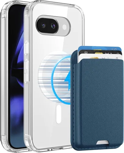 Miniatura 32 de Funda magnética para Google Pixel 9A, cartera magnética desmontable con tarjetero [compatible con MagSafe] de grado militar, a prueba de golpes