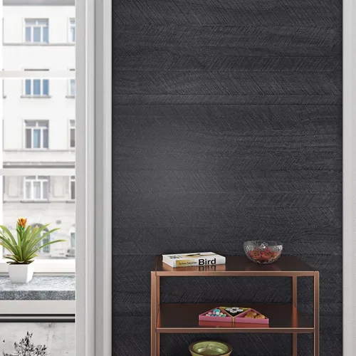 Miniatura 6 de Livelynine Papel adhesivo de grano de madera de carbón para encimeras de escritorio, impermeable, autoadhesivo, papel tapiz de mesa de cocina