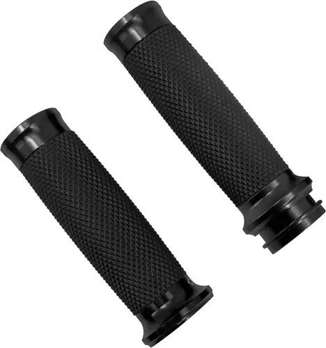 Miniatura 9 de 1" Electronic Throttle Defiance Handlebar Grips 25mm Hand Grips Fit for Harley Touring Street Glide Road King Road Glide Electra Glide #2 Negro
