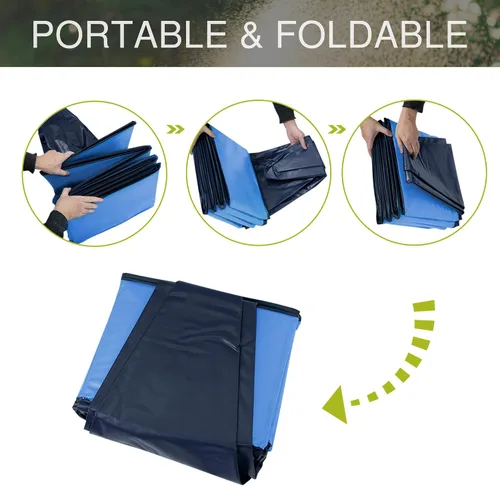 Miniatura 5 de Niubya - Alberca plegable para perros de plástico duro, bañera portátil para mascotas, perros y gatos, piscina para vadeo de mascotas
