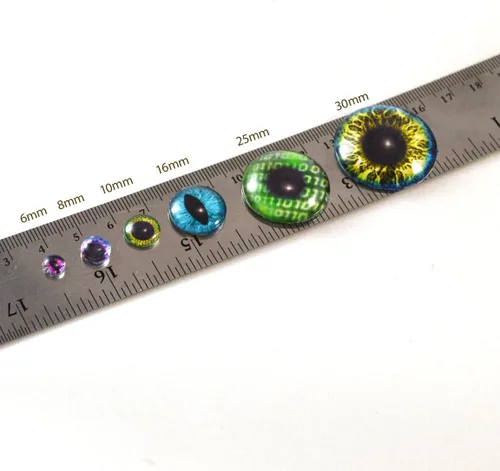 Juego de 2 muñecas náuticas con ojos de cristal de bajo rojo de 0.315 in para arte de arcilla polimérica de taxidermia o fabricación de joyas