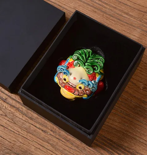Miniatura 7 de Estatua de rana de cerámica Feng Shui, decoración de dinero, sapo de buena suerte, regalos de rana para inauguración de la casa, felicitación, atrae