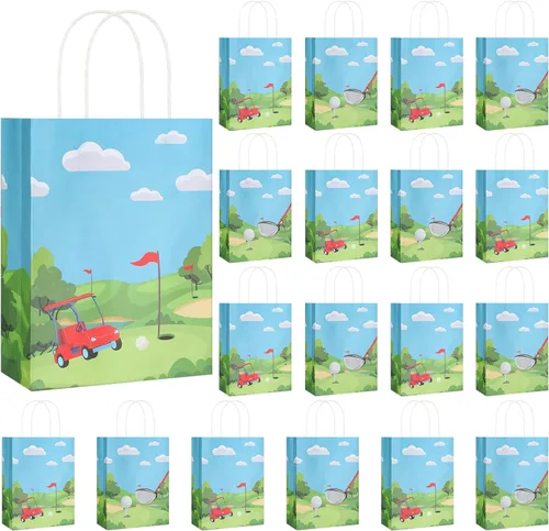 Sinmoe 36 bolsas de regalo de fiesta de golf, golosinas para dulces, decoraciones temáticas de golf, regalos de fiesta de cumpleaños, bolsas de