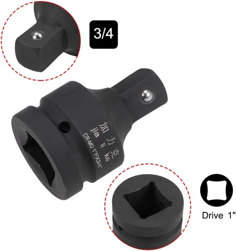 Miniatura 3 de uxcell Reductor de enchufe de impacto de 1 pulgada (hembra) x 3/4 pulgadas (macho) para uso con destornilladores de impacto de aire, barras