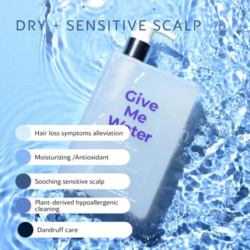 Miniatura 7 de GiveMeWater Shampoo - Solución profesional para la pérdida de cabello para hidratar y calmar el cuero cabelludo seco (12.17 fl oz)