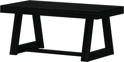 Miniatura 4 de Plank+Beam Mesa auxiliar rectangular clásica, mesa de centro de granja de 40 pulgadas, mini mesas centrales para espacios pequeños, mesa de té