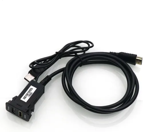 Miniatura 3 de Timloon Enchufe HDMI Montaje por Cable + Entrada de Audio USB Uso para Toyota (Tipo B)
