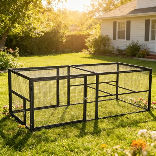Miniatura 12 de Aivituvin Gallinero para 4-6 pollos/patos, gallinero de madera para exteriores, jaula grande para gallineros con dos cajas anidables (gris, AIR45)