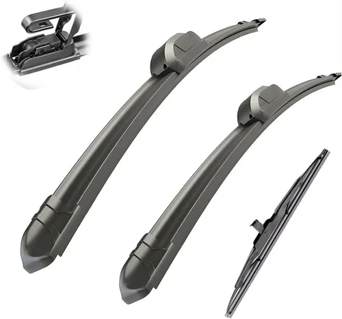 SUZUKI JIMNY MK3 1998-2007 - Limpiaparabrisas delantero y trasero de automóvil compatible con SUZUKI JIMNY MK3 1998-2007, limpiaparabrisas de goma
