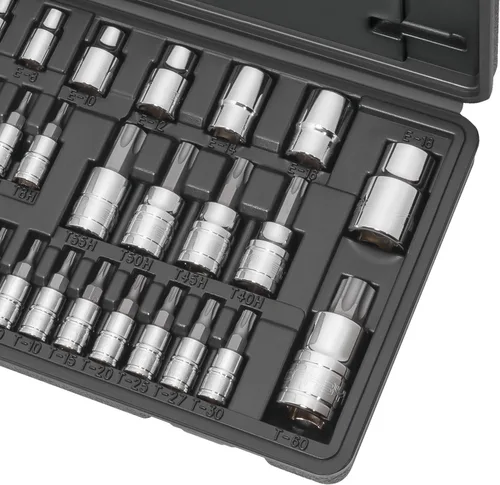 Miniatura 6 de CARBYNE Juego de dados Torx de 36 piezas y dados E-Torx, T8 a T60, Torx de seguridad resistente a manipulaciones TT8 a TT55, E4 externo a E18