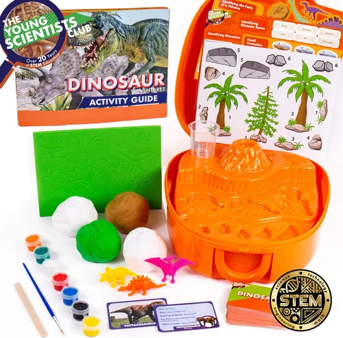 Miniatura 2 de The Young Scientists Club Paquete de aventuras de dinosaurios de Horizon Group USA, kit STEM, 16 actividades educativas, incluye mochila