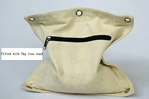 Miniatura 4 de Wing Chun Kung Fu - Bolsa de lona para colgar en la pared es adecuada para kickboxing y varios entrenamientos de boxeo. Blanco
