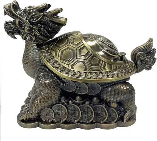 Miniatura 12 de Rana de dinero Feng Shui de latón de tres patas, riqueza tradicional, estatua de sapo de dinero con juego de 5 monedas de buena suerte, monedas