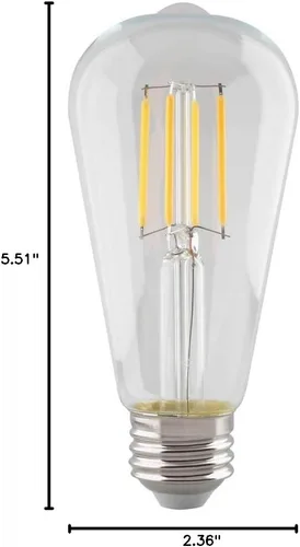 Miniatura 2 de Satco Bombilla mediana S8554 con acabado claro, transparente