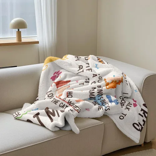 Miniatura 5 de Lcobion Manta de regalo para mamá de gato, 50 x 60 pulgadas, regalo para amantes de los gatos para mujeres, regalos para amantes de los gatos