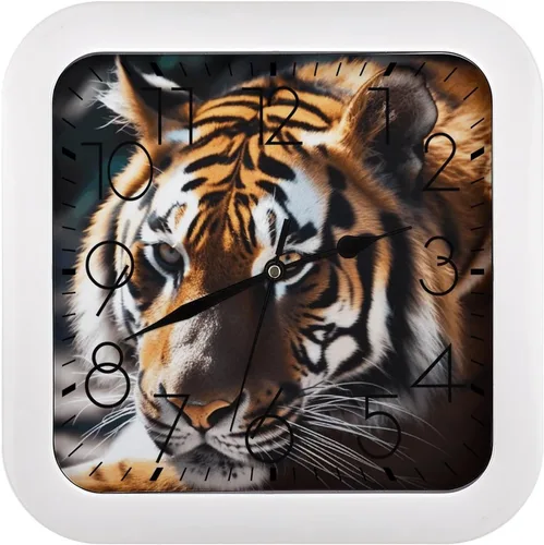 Miniatura 21 de 10" Square Modern Wall Clock,Ancient Egypt Print Kitchen Clocks Wall Battery Operated,Silent Non Ticking Unique Funny Cute Wall Clock for Living