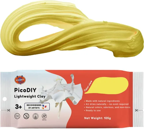 Miniatura 18 de Arcilla ligera - Arcilla de secado al aire, ultra ligera y suave, segura y no tóxica, moldeable y flexible, arcilla de modelado DIY para figuras