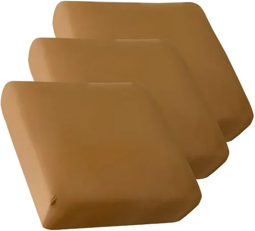 Miniatura 13 de HOOBUY Funda de cojín impermeable para sofá de 3 piezas, elástica, protector de muebles con elástico, adecuado para sofás de 3 plazas (3, beige)