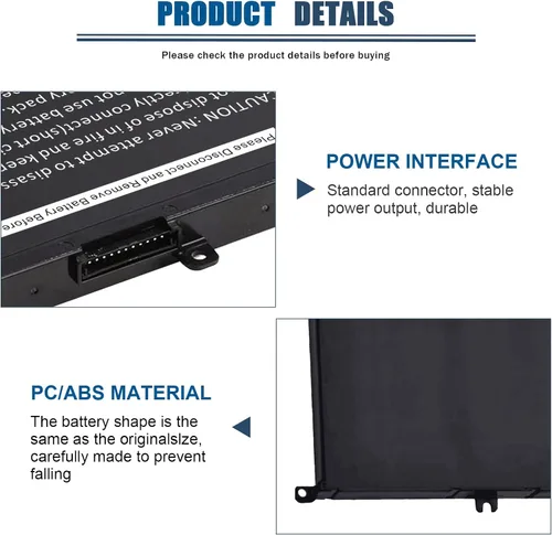 Miniatura 4 de Fancy Buying 74Wh 0GFJ6 357F9 - Batería para portátil Dell 15 7000 7559 7567 7566 7759 7557 5577 INS15PD Series P57F P57F003 P65F P65F001 71JF4 0