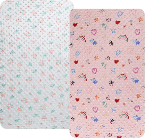 Miniatura 10 de Dot - Juego de sábanas para moisés, paquete de 2 sábanas elásticas ajustables para cuna, ultra suaves, ajuste universal, almohadilla rectangular
