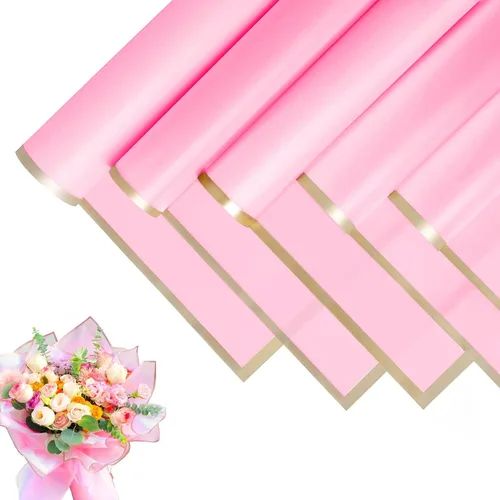Miniatura 11 de JOYIT 20 hojas de papel de regalo de flores, papel de regalo de ramo de flores para embalaje de manualidades, envoltura de papel de flores