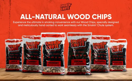 Miniatura 5 de Virutas de madera de nuez para ahumar, sabor rico y cálido, perfecto para parrillas ahumadoras, no necesita remojo, fabricado en Estados Unidos