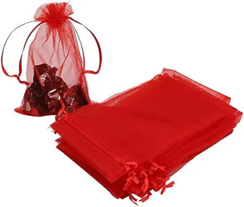 Miniatura 11 de HRX Package Bolsas de organza de 4 x 6 pulgadas, 100 unidades, bolsas de malla para joyas, bolsas de regalo con cordón para dulces, bolsitas