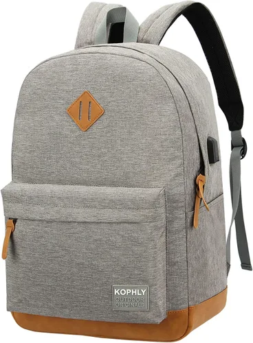 Miniatura 9 de Mochila Grande de Equipaje de Mano para Portátil para Viajes, Gris oscuro, 18 pulg., Classic